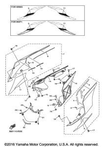 YZF-R1S Боковые обтекатели