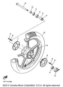 XV1100J Переднее колесо