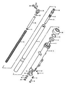 GS1000 Вилка передней оси