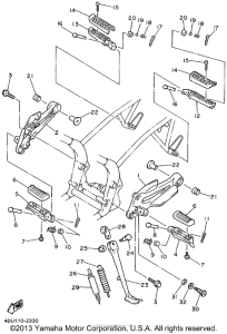 XJ600SFC Подножки
