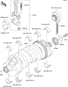 ZX1200 Коленвал