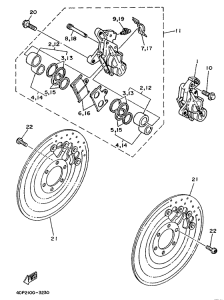 TZ250 Front brake. caliper