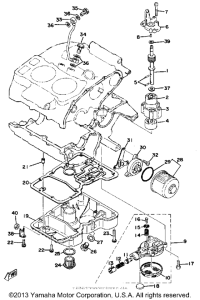 XS500C Oil pump - oil cleaner