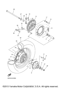 XVS650AT Переднее колесо