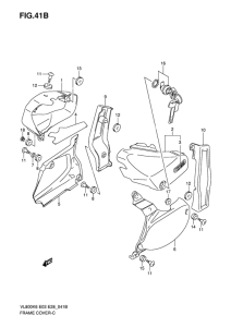 VL800 Обтекатель задний