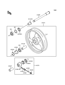 ZR250 Переднее колесо