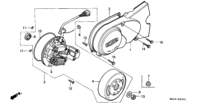 C50 Left crankcase cover /  generator