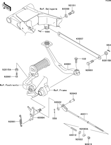 EJ650 Педаль тормоза