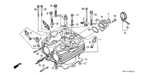 XR250R Головка цилиндров
