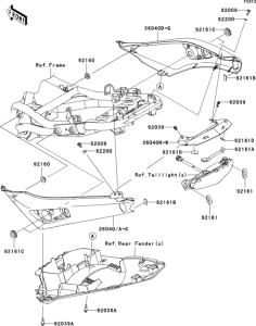 ER650 Обтекатель сидения