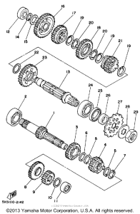 YZ250N Трансмиссия