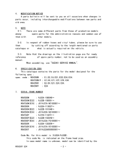 RGV250 Catalog preface