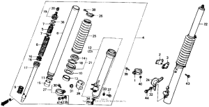 XR250R Front fork 84-85