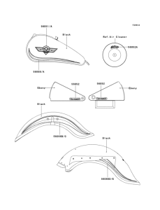 VN800 Наклейки (черные)