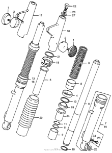 CT90 Передняя вилка