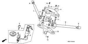 NSR50F Handle pipe / top bridge