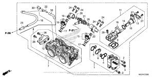 CBR500R (ABS) Корпус Дросселя