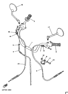 SR125 Steering handle. cable