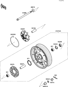 VN1500 Задняя ступица колеса