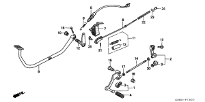 CMX250C Brake pedal assy