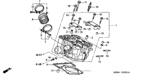 VTR1000F Головка цилиндров задняя