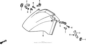 VFR750F Переднее крыло