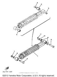 XT125KC Задняя подвеска