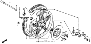 CB400 Front wheel 80