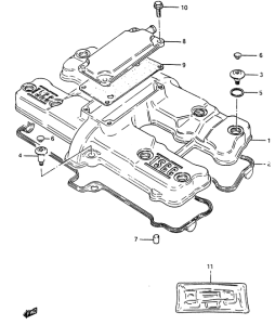 GSX750 Крышка головки цилиндров