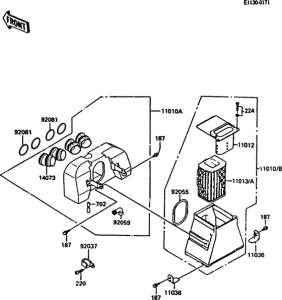 ZX550 Воздушный фильтр