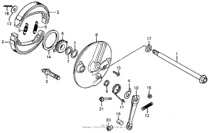 CM185 Передний тормоз