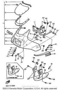 FJ600LC Обтекатель