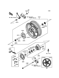 BR125 Заднее колесо и цепь