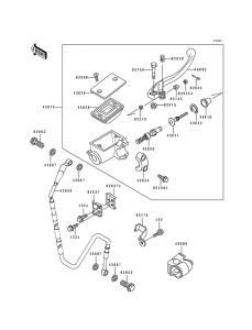 KX500 Передний тормозной цилиндр