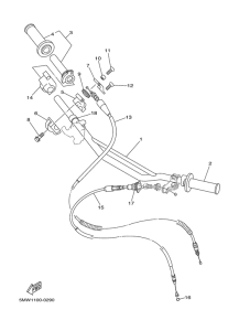 YZ250 Steering handle. cable