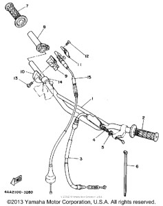 WR500ZE Руль -тросы