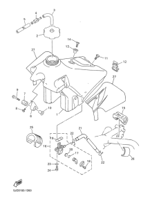 YZ426F Топливный бак