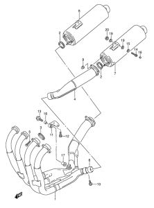 GSX-R1100 Muffler comp