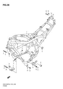 GSX1250 (ABS) Frame comp