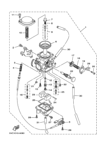 TW225E Tobera  carburador