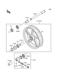 ZX250 Переднее колесо