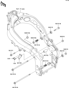 ZX600 Крепление двигателя