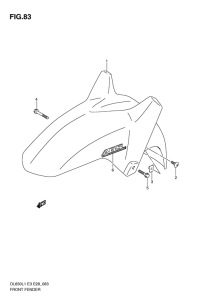 DL650 (ABS) Переднее крыло