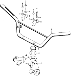 CL125 Handlebar + top bridge