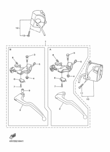 YZF-R1 Interruptor  manillar&palanc