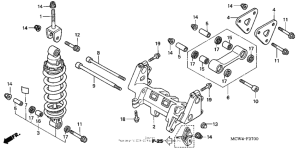 VFR800 Задние амортизаторы