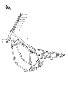 KZ750 Frame comp