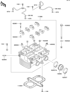 EX500 Головка цилиндров