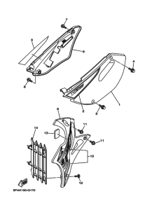 YZ85LW Боковые обтекатели