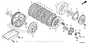 MSX125 Сцепление